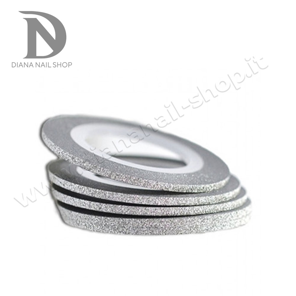 nastro argento glitter