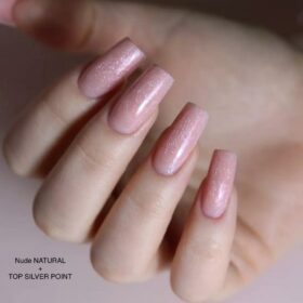 ACRYGEL NUDE NATURAL(60gr) + TOP SILVER POINT GLOSS (15ml)