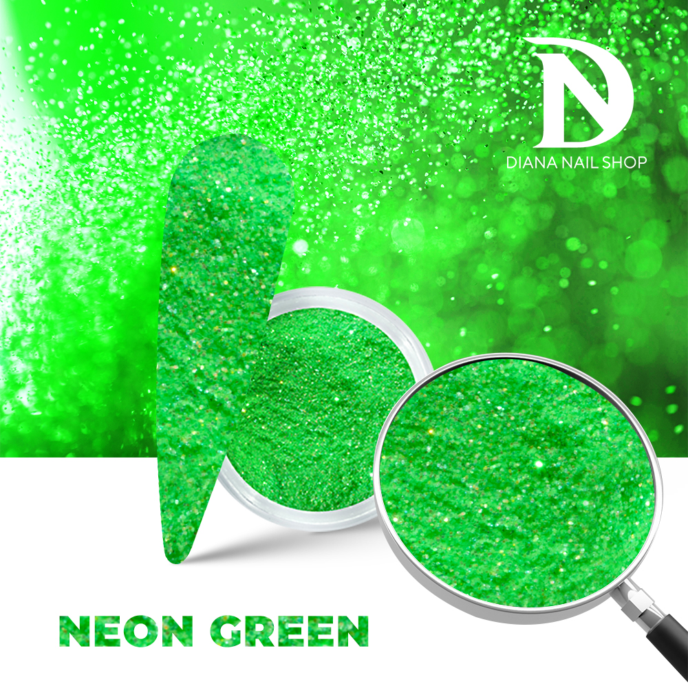 GLITTER NEON GREEN