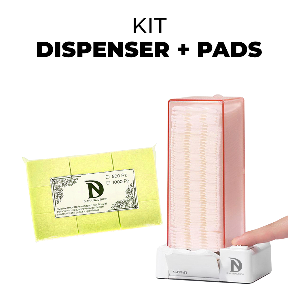KIT DISPENSER + PADS - Diana Nails Shop Italy %