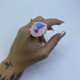 anello irregolare rosa