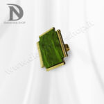 Anello palette rettangolare verde